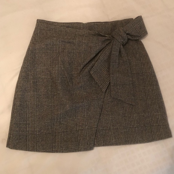 Wilfred wool plaid wrap skirt - Picture 3 of 6